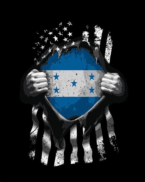 Honduras Usa Flag Honduran American T Items Digital Art By Xuan Tien