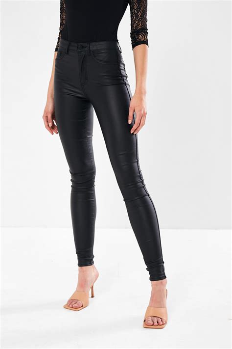 Only Royal Coated Skinny Jeans In Black Iclothing Iclothing