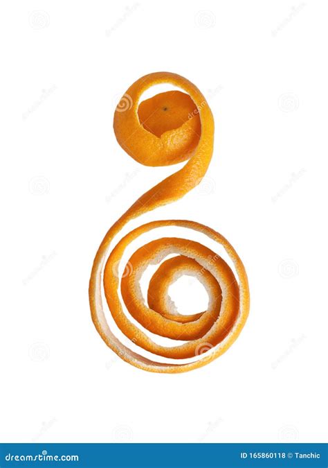 Orange Peel Spiral Twisted Isolated On A White Stock Photo Image Of