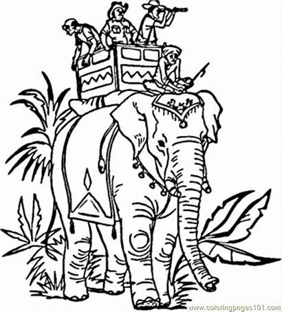 India Coloring Pages Elephant Indian Colouring Printable
