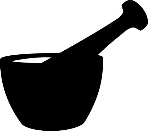 Clipart Mortar And Pestle Silhouette 2