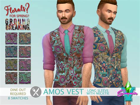The Sims Resource Simmiev Ffsg Amos Vest Combo Sims 4 Decades