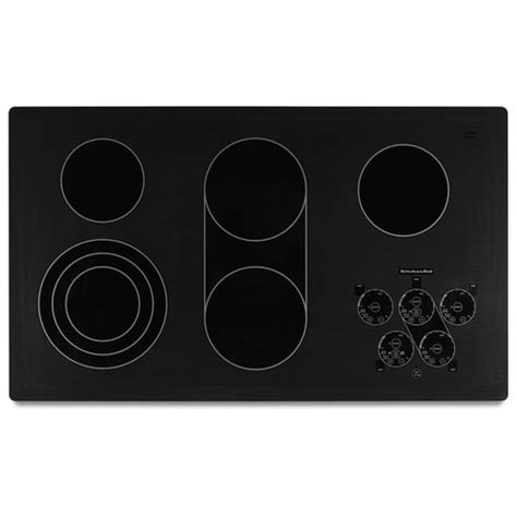 Kitchenaid 36 In Smooth Surface Electric Cooktop Black At