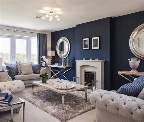 10 Navy Blue And Gray Living Room Combination