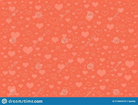 Random Love Hearts Background Wallpaper For Designs Stock Illustration