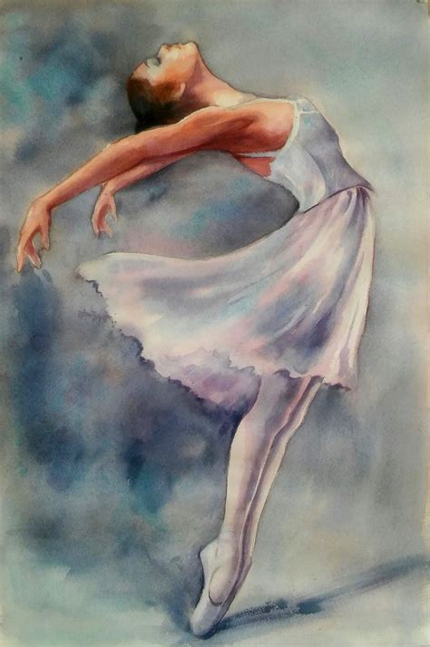 Watercolor Dancer Dancer Painting Art Painting Ballet Poses Ballet