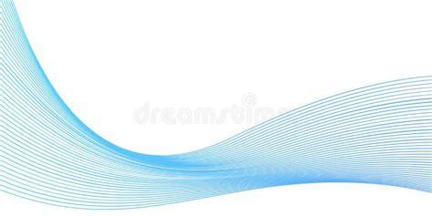 Abstract Blue Wavy Lines Flowing Background Design Stock Vector