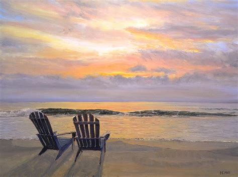 Beach Sunrise Painting By Paul Emig