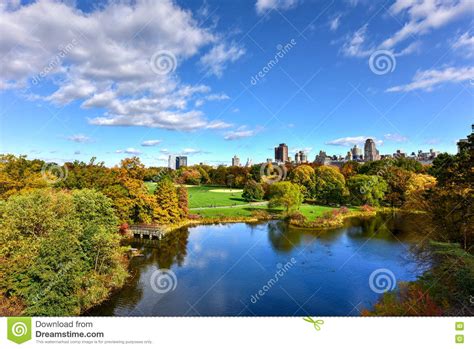 Central Park In Autumn In New York City Stock Photo Image Of