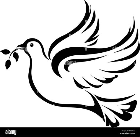 Dove Outline Silhouette Hi Res Stock Photography And Images Alamy