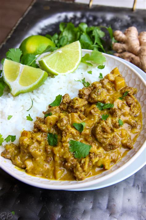 Paleo AIP Coconut GROUND BEEF CURRY With Turmeric Low FODMAP Whole30