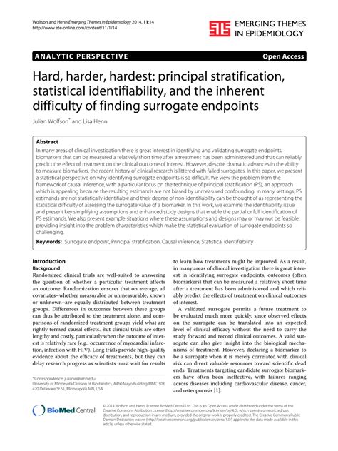 Pdf Hard Harder Hardest Principal Stratification Statistical