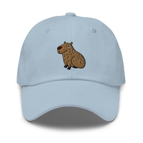 Capybara Hat Embroidered Adjustable Hat Ok I Pull Up Hat Etsy