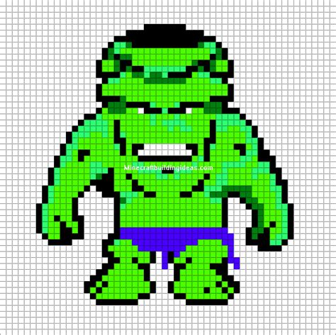 Minecraft Pixel Art Templates Hulk