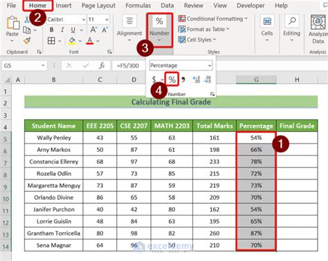 How To Calculate Final Grade In Excel With Easy Steps