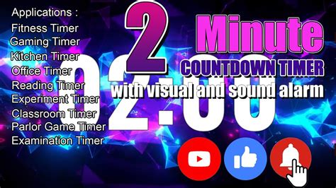 Updated 2 Minute Countdown Timer With Visual And Sound Alarm 12 Youtube