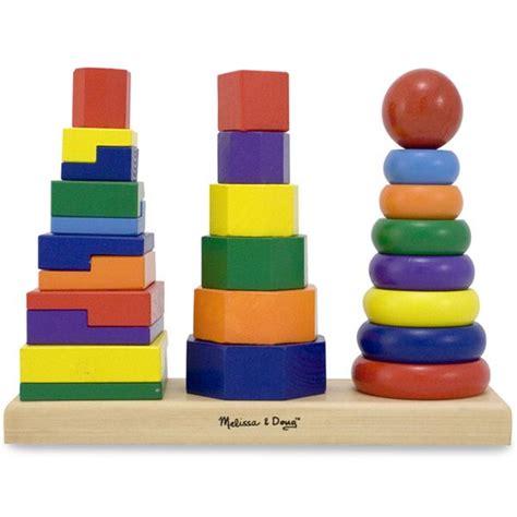 Geometric Stacker Wooden Educational Toys Stacker Toy Toddler Toys