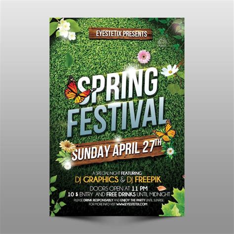 festival de primavera archivo psd premium