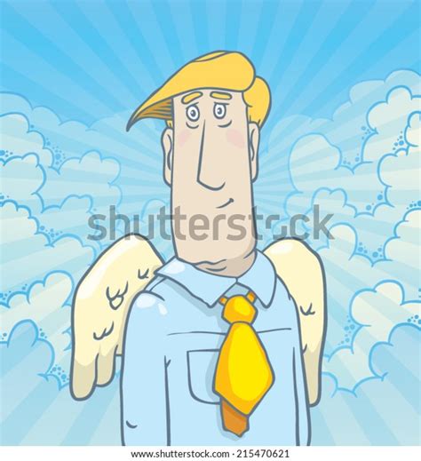 Cartoon Angel On Heaven Stock Vector Royalty Free 215470621