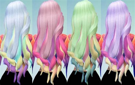 Hair Chalked Ombre Galaxy Inspired Colors At Ohmyglobsims Sims 4 Updates