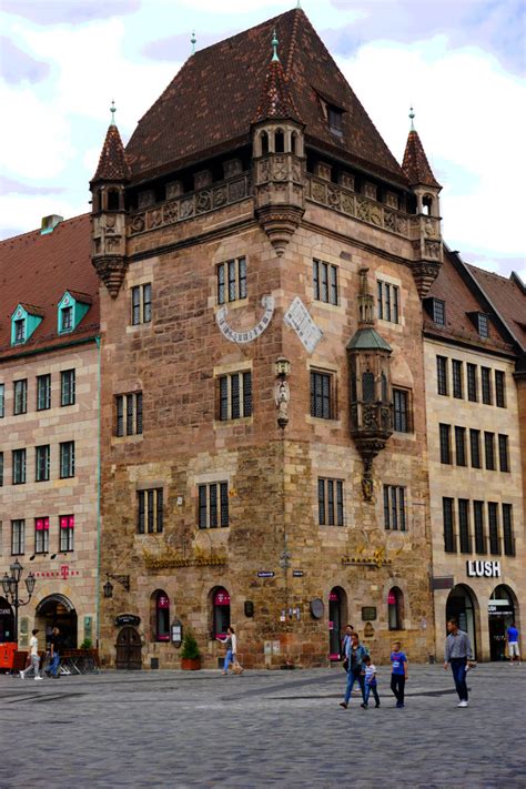 Nurnberg, city, bavaria state, southern germany. Spaziergang durch die wunderschöne Altstadt von Nürnberg