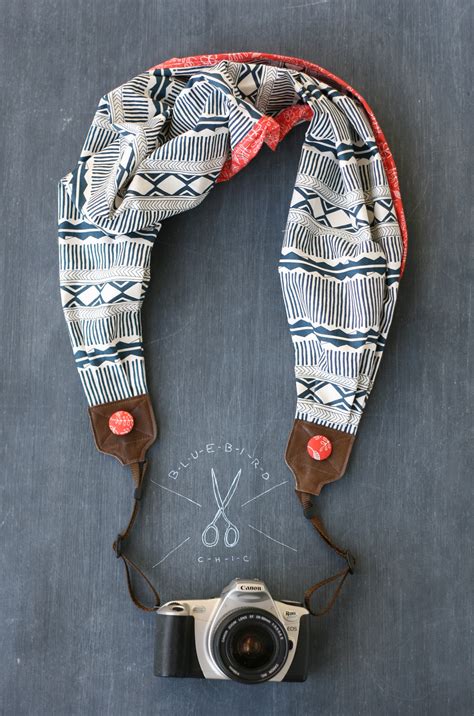 New Scarf Camera Strap In The Shop Neon Waterfall Bluebird Chic