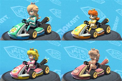 Princess Biker Suits On Karts Mario Kart 8 Deluxe Mods
