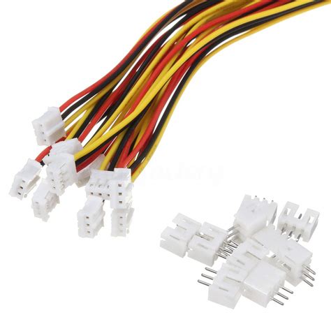 20 Sets Mini Micro Jst 20 Ph 3 Pin Connector Plug Male