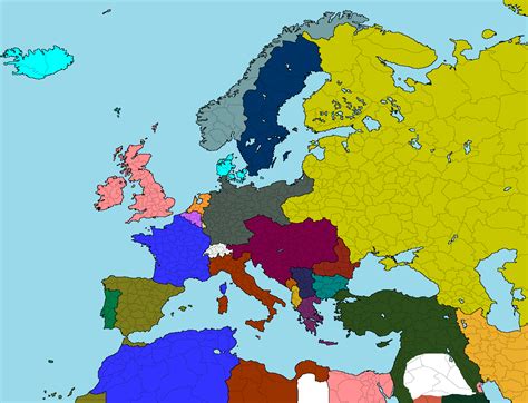 Detailed Pre Ww1 Europe Map