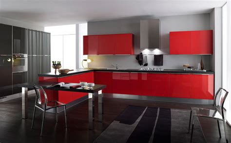 Prueba con nuestros muebles de cocina y podrás dejar todo en su lugar. Cocina-Rojo-Negro-00Muebles de Cocina a la Medida del Cliente