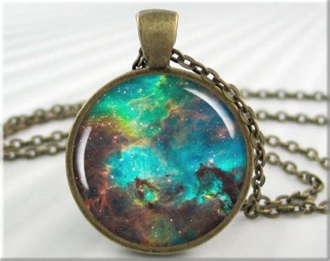 Nebula Pendant Necklace Resin Jewelry Charm Hubble Space Nebula