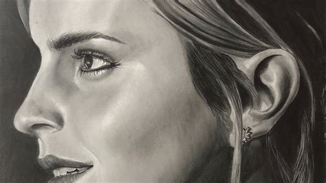 Portrait Drawing With Graphite Pencils Realistic Pencil Drawing