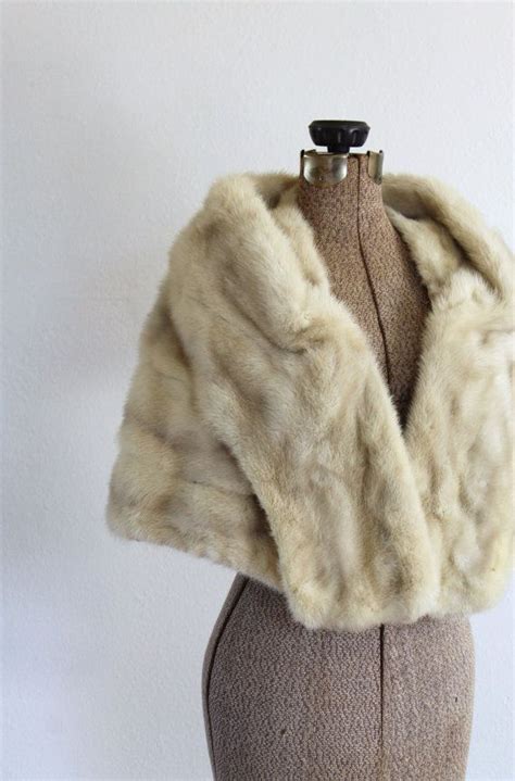 vintage 1950s fur stole cape 50s blonde mink coat saks fur etsy fur stole mink coat coat