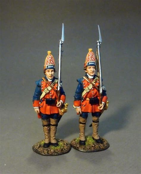 Two Grenadiers At Attention The New Jersey Provincial Regiment The