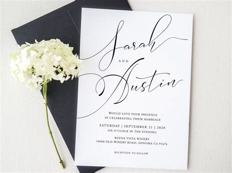 Elegant Printable Wedding Invitations Wedding Invitation Template