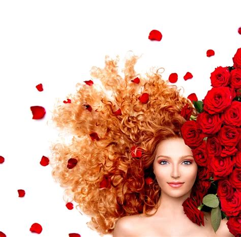 Girl With Red Roses Stock Photo By ©subbotina 52210059