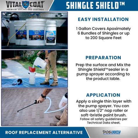 Shingle Shield™ Roof Sealer Roof Life Extender 5 Gal Pail Vital Coat