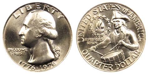 Liberty Quarter Dollar Coin 1776 To 1976 Value Dollar Poster