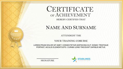 Certificate Of Participation Template Ppt Free Download Free
