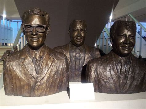 Sculpture Of Buddy Holly Ritchie Vales And The Big Bopper In Gulf Coast Museum Port Arthur