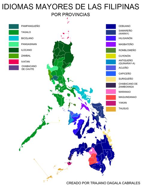Linguistic Map Of The Philippines Spanish By Trajanocabrales On