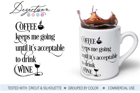 Download Coffee keeps me going until wine DXF SVG Cut Ready File (129204) | Cut Files | Design Bundles
