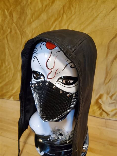 Studded Silver Metallic Dark Elf Face Mask Etsy