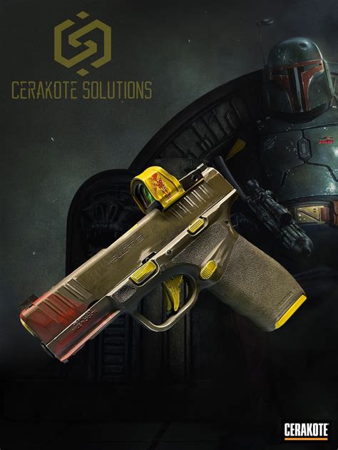 Boba Fett Themed Springfield Armory Hellcat Cerakoted Using Crimson