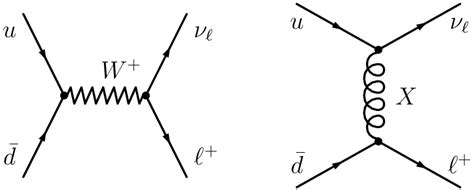 Feynman Diagrams For The π U ¯ D → ℓ ν ℓ Decay Via The W Boson