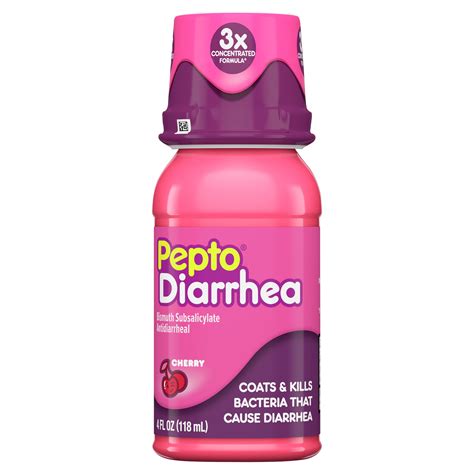 Pepto Bismol Anti Diarrhea Liquid For Upset Stomach Relief 4 Oz