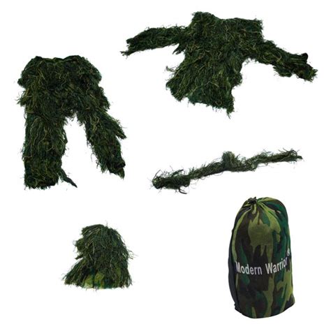 Ghillie Suit 3 Piece Set Woodland And Forest Design One Size Fits