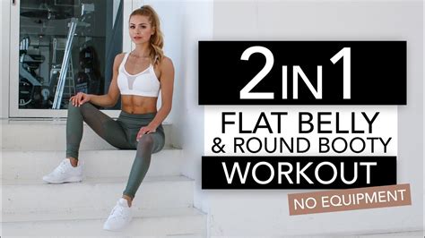 2 in 1 flat belly and round booty workout no equipment pamela reif youtube