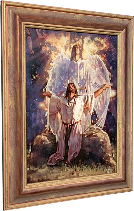 Ron Dicianni In The Garden Framed Canvas Jesus Spiritual