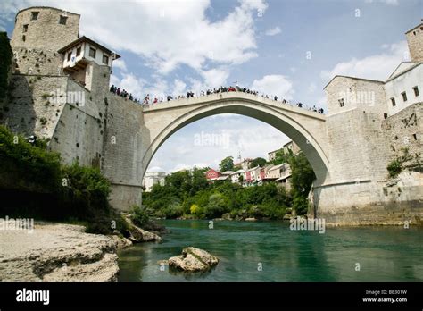 Bosnia-Hercegovina - Mostar. The Old Bridge Stari Most ...